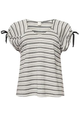 LOST INK PLUS  TIE SLEEVE STRIPE TOP