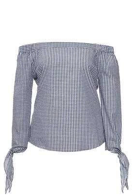 LOST INK  GINGHAM BARDOT