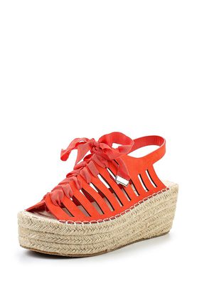 LOST INK  MADALIN GHILLIE JUTE FLATFORM SANDAL