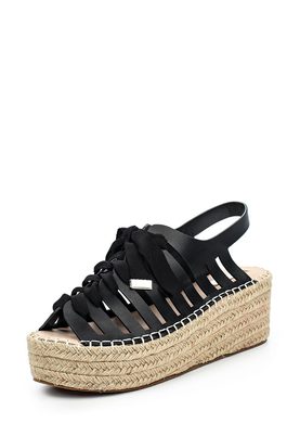 LOST INK  MADALIN GHILLIE JUTE FLATFORM SANDAL